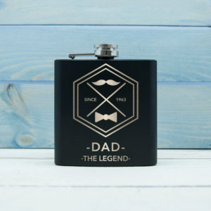 Product image of Legend Dad's Black Hip Flask from Treat Republic