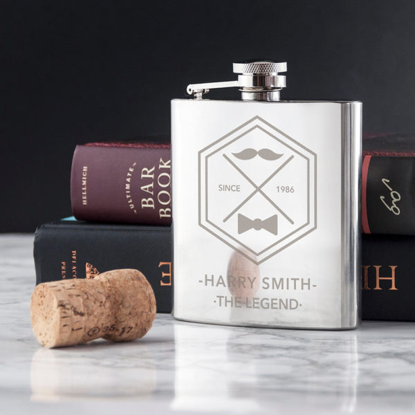 Product image of Legend Dad's Silver Hip Flask from Treat Republic