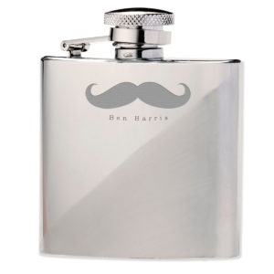 Product image of Moustache 6oz Hip Flask from Treat Republic