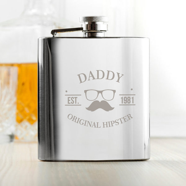 Product image of Original Hipster's Silver Hip Flask from Treat Republic