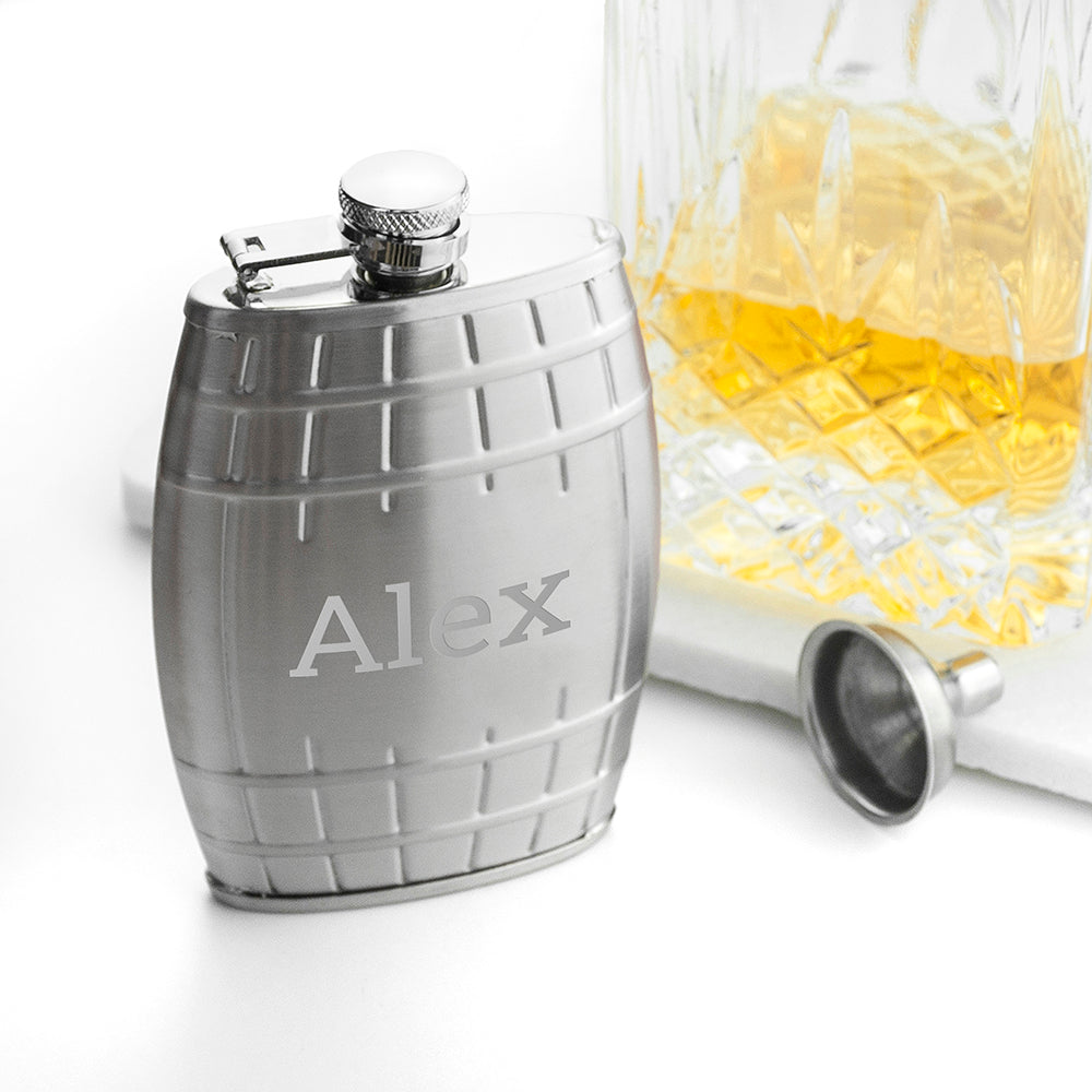 Product image of Personalised Cask Hip Flask from Treat Republic