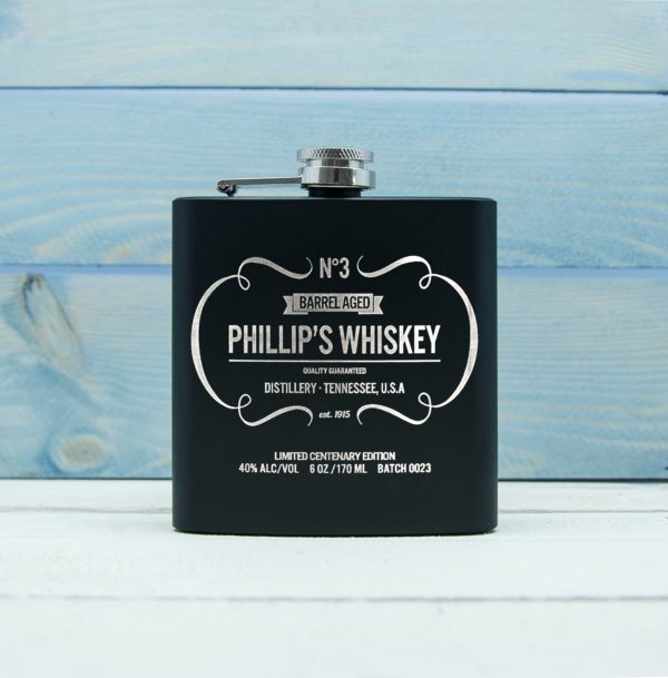 Product image of Personalised Whisky Vintage Hip Flask from Treat Republic