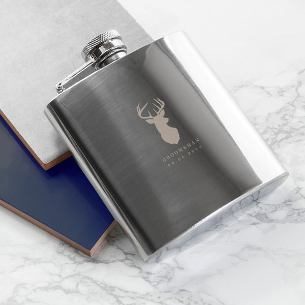 Product image of Stag 6oz Hip Flask from Treat Republic