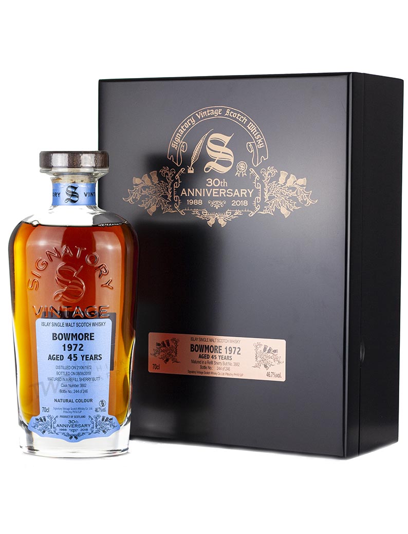 Product image of Bowmore 45 Year Old 1972 Signatory 30th Anniversary from The Whisky Barrel