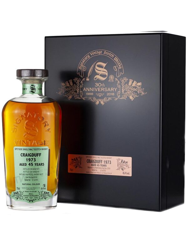 Product image of Craigduff 45 Year Old 1973 Signatory 30th Anniversary from The Whisky Barrel