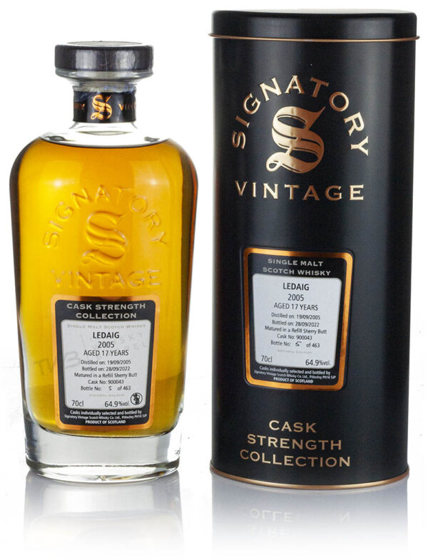 Product image of Ledaig (Tobermory) 17 Year Old 2005 Signatory Cask Strength from The Whisky Barrel