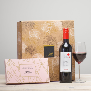 Product image of Red Wine & Salted Caramel Truffles Gift Set from Interflora