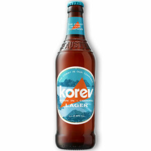 Product image of Korev Cornish Lager 4.8% alc 500ml from Devon Hampers