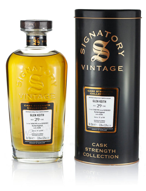 Product image of Glen Keith 29 Year Old 1993 Signatory Cask Strength #82786 from The Whisky Barrel