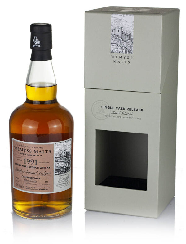 Product image of Glen Scotia 1991 Leather Bound Ledger Wemyss from The Whisky Barrel