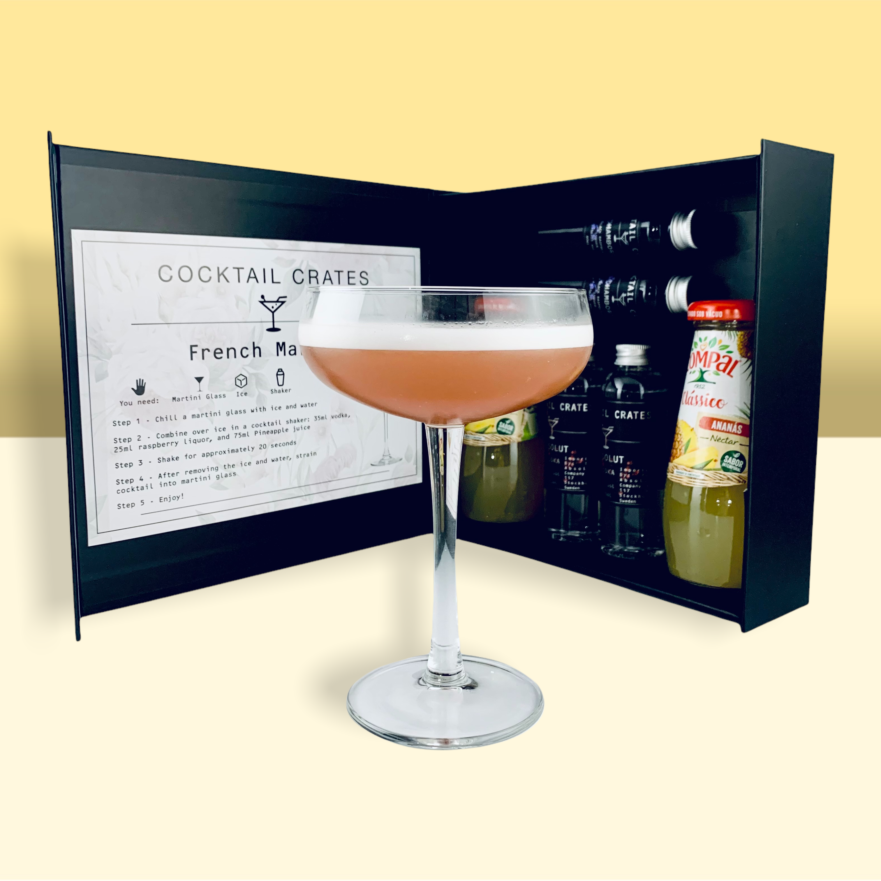 Product image of French Martini Cocktail Gift Box from Cocktail Crates