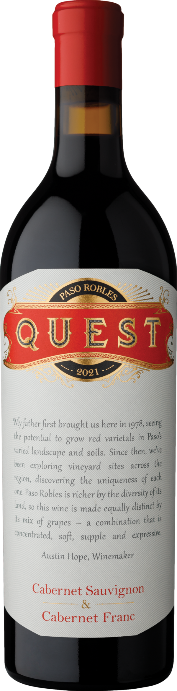 Product image of Quest by Austin Hope Proprietary Red 2021 from 8wines