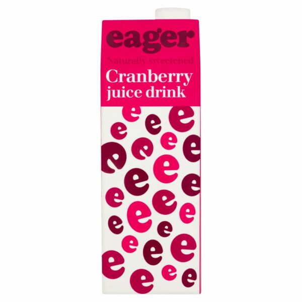 Product image of Eager Cranberry Juice 8x 1Ltr from DrinkSupermarket.com
