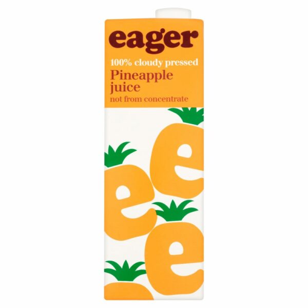 Product image of Eager Pineapple Juice 8x 1Ltr from DrinkSupermarket.com