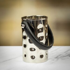 Product image of Culinary Concepts Bottle Holder With Black Leather Handle from Farrar and Tanner