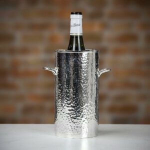 Product image of Culinary Concepts 'Let's Get Hammered' Silver-Plated Palace Bottle Holder - Tall from Farrar and Tanner