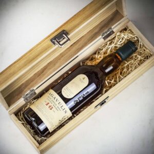 Product image of Lagavulin 16 Year Old Single Malt Islay Whisky in Personalised Wood Gift Box  - Engraved with your message from Farrar and Tanner