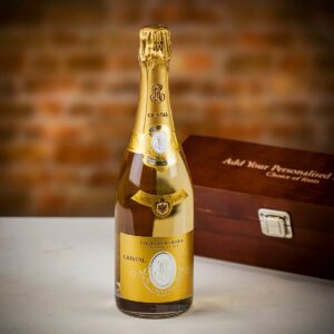 Product image of Louis Roederer Cristal Brut in Personalised Premium Wood Gift Box  - Engraved with your message from Farrar and Tanner