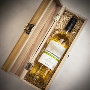 Product image of Luis Felipe Edwards 'Lot 66' Sauvignon Blanc White Wine in Personalised Wood Gift Box  - Engraved with your message from Farrar and Tanner