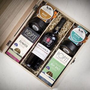 Product image of Taylor's Vintage Port with Artisan Cheese and Rillette Personalised Hamper from Farrar and Tanner