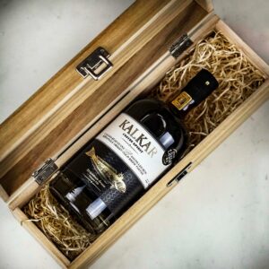 Product image of The Cornish Distilling Co. The Cornish Distilling Co. Kalkar Coffee Rum in Personalised Wood Gift Box  - Engraved with your message from Farrar and Tanner