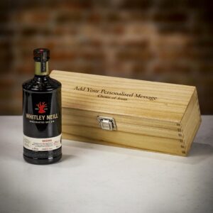 Product image of Whitley Neill The Original Gin in Personalised Wood Gift Box  - Engraved with your message from Farrar and Tanner