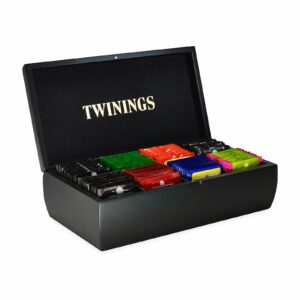 Product image of Twinings Black Wooden Tea Box - Twinings Tea Filled Box - 8 Compartments - Twinings Tea Gift Box - Holds Up To 96 Tea Bags from Twinings Teashop