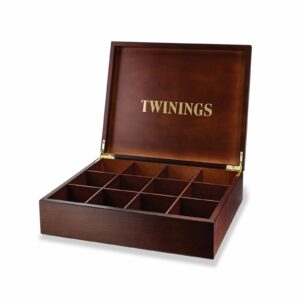 Product image of Twinings Deluxe Wooden Tea Box - Empty Tea Box - 12 Compartments - Twinings Tea Gift Box - Holds Up To 144 Tea Bags from Twinings Teashop