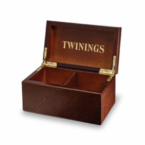 Product image of Twinings Deluxe Wooden Tea Box - Empty Tea Box - 2 Compartments - Twinings Tea Gift Box - Holds Up To 24 Tea Bags from Twinings Teashop