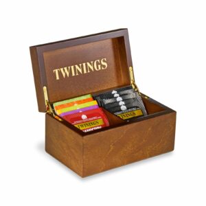 Product image of Twinings Deluxe Wooden Tea Box - Twinings Tea Filled Box - 2 Compartments - Twinings Tea Gift Box - Holds Up To 24 Tea Bags from Twinings Teashop