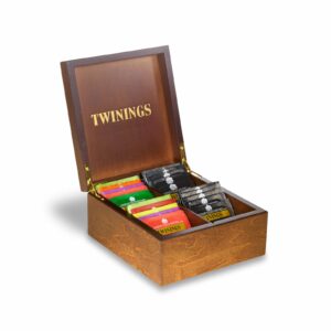Product image of Twinings Deluxe Wooden Tea Box - Twinings Tea Filled Box - 4 Compartments - Twinings Tea Gift Box - Holds Up To 48 Tea Bags from Twinings Teashop