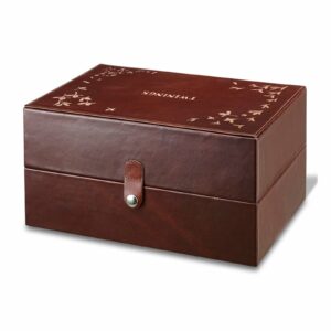 Product image of Twinings Leather Tea Case - Empty Tea Box - 12 Compartments - Twinings Tea Gift Box - Includes Tea Timer from Twinings Teashop